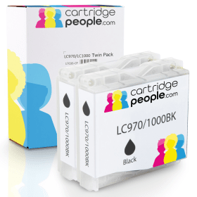 Own Brand Brother LC1000BK Black Ink Cartridge Twin Pack LC1000BKBP2 Cartridge People 17036 CP