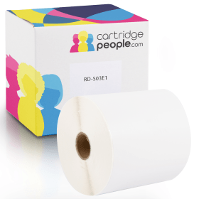 Own Brand Brother RD S03E1 White Pre Punched Label Roll 50mm x 102mm 836 Labels Cartridge People 43950 CP