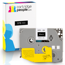 Own Brand Brother STE 151 P Touch Black Tape 24mm x 3m Cartridge People 42843 CP