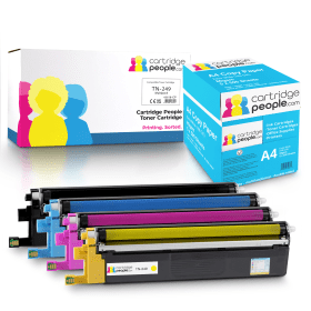 Own Brand Brother TN 249 Extra High Capacity Multipack Set of 4 Toner Cartridges with Box of Copy Paper Cartridge People 46971 CP