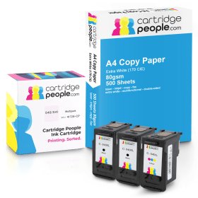 Own Brand Canon PG 540XL CL 541XL High Capacity Multipack 3 Ink Cartridges with Ream of Copy Paper Cartridge People 46936 CP