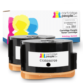 Own Brand Epson C13S050710 Black Toner Cartridge Twin Pack Cartridge People 18046 CP
