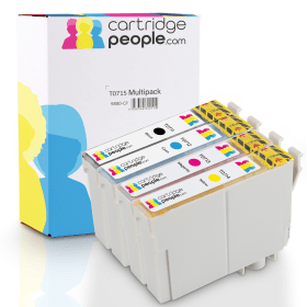 Own Brand Epson T0715 Multipack Full Set of 4 Ink Cartridges Cheetah Cartridge People 9880 CP