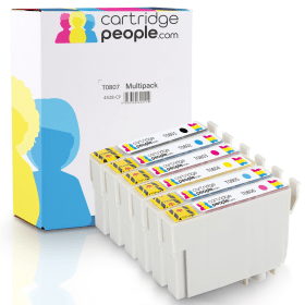 Own Brand Epson T0807 Multipack Full Set of 6 Ink Cartridges Hummingbird Cartridge People 4528 CP