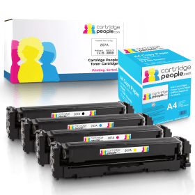 Own Brand HP 207A Multipack Set of 4 Toner Cartridges with Box of Copy Paper Cartridge People 46963 CP