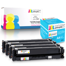 Own Brand HP 219X High Capacity Multipack Set of 4 Toner Cartridges with Box of Copy Paper Cartridge People 46965 CP