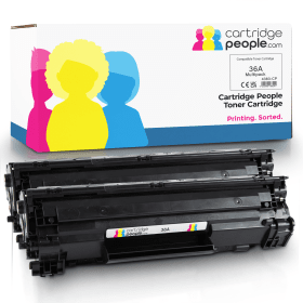 Own Brand HP 36A Black Toner Cartridge Twin Pack CB436AD Cartridge People 4383 CP