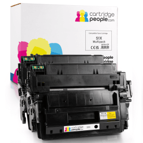 Own Brand HP 51X Black High Capacity Toner Cartridge Twin Pack Q7551XD Cartridge People 3270 CP