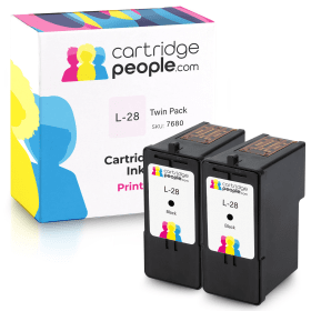Own Brand Lexmark 28 Black Ink Cartridge Twin Pack Cartridge People 7680 CP