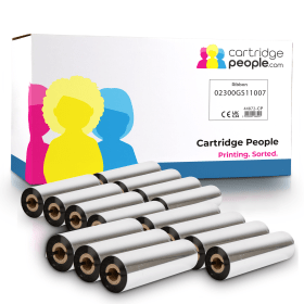 Own Brand Zebra 02300GS11007 Black Wax Ribbon 110mm x 74m 15 Pack Cartridge People 44872 CP