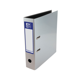 Oxford 70mm Lever Arch File Laminated A4 Metallic Silver 408227 F