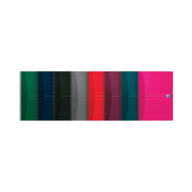 Oxford Card Cover Wirebound Notebook 180 Pages A4 Assorted 5 Pack 111235 F