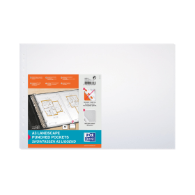 Oxford Landscape Punched Pocket A3 Clear 100 Pack 446254 F