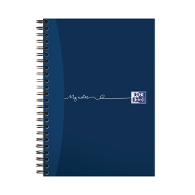 Oxford My Notes Card Cover Wirebound Notebook 100 Pages A5 Blue 5 Pack 389585 F