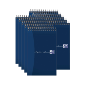 Oxford My Notes Reporter Notebook Wirebound 90gsm Ruled 160 Pages 125mm x 200mm Blue 10 Pack 129362 F