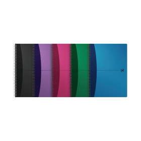 Oxford Notebook Wirebound Ruled 180 Pages A4 Assorted 5 Pack 117711 F