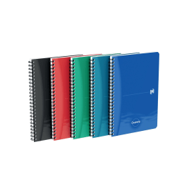 Oxford Oceanis Notebook Wirebound Ruled 180 Pages A5 Assorted 5 Pack 829833 F