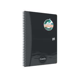 Oxford Oceanis Notebook Wirebound Ruled Margin 180 Pages A4 Black 829835 F
