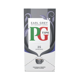 PG Tips Earl Grey Envelope Tea Bags 25 Pack 852345 F