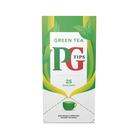 PG Tips Pure Green Envelope Tea Bags 25 Pack 852346 F