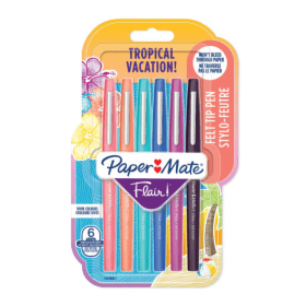 Paper Mate Flair Felt Tip Pen Medium 0.7mm Tropical 6 Pack GL28906 F