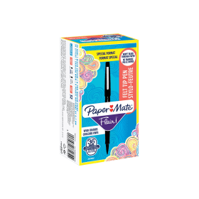 PaperMate Flair Felt Tip Pens Medium 0.7mm Black 36 Pack 573345 F