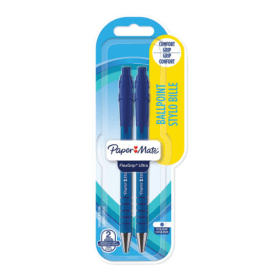 PaperMate Flexgrip Retractable Ballpoint Pen Blue 2 Pack GL04671 F