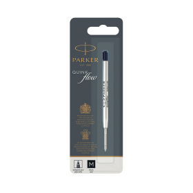 Parker Flow Quink 1mm Ballpoint Pen Refill Black 12 Pack 364514 F