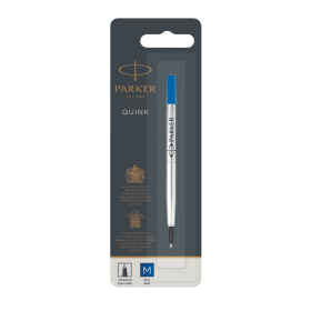 Parker Quink 0.8mm Rollerball Pen Refill Blue 12 Pack 125546 F