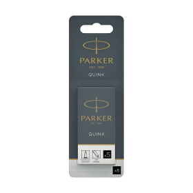 Parker Quink Permanent Ink Refill Cartridge Black 60 Pack 131414 F