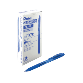 Pentel EnerGel X Retractable Gel Pen 0.35mm Line Blue 12 Pack 100301 F