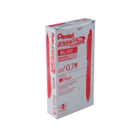 Pentel EnerGel X Retractable Gel Pen 0.35mm Line Red 12 Pack 106995 F