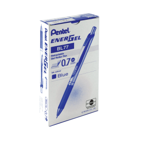 Pentel EnerGel Xm Retractable Gel Pen 0.35mm Line Blue 12 Pack 117024 F