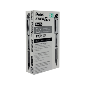 Pentel EnerGel Xm Rollerball Pen 0.35mm Line Black 12 Pack 104821 F
