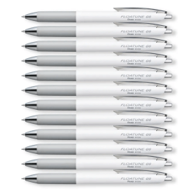 Pentel Floatune Retractable Rollerball Pen 0.4mm Line Black 12 Pack PE06667 F