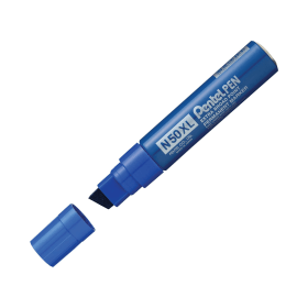 Pentel N50XL Marker Chisel Tip Blue 6 Pack 127907 F