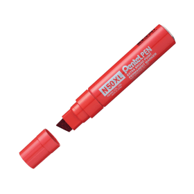Pentel N50XL Marker Chisel Tip Red 6 Pack 107931 F