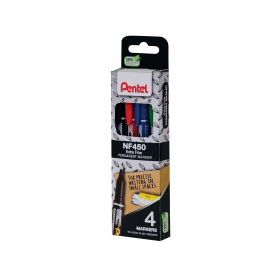 Pentel Permanent Marker Fine Tip Assorted 4 Pack 761735 F
