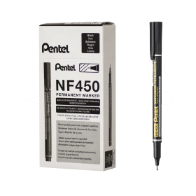Pentel Permanent Marker Fine Tip Extra Black 12 Pack 761732 F