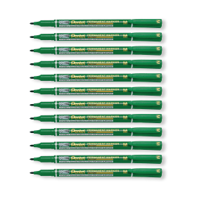 Pentel Permanent Marker Fine Tip Green 12 Pack PE06371 F
