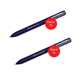 Pentel iZee 4 Colour Ballpoint Pens Multicoloured 12 Pack 2 for 1 Offer