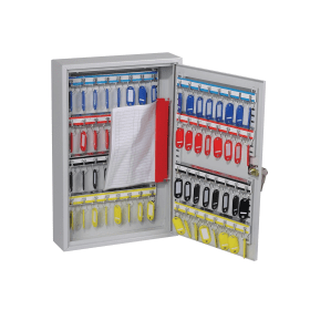 Phoenix Commercial Key Cabinet 64 Hook Key Lock Grey 463734 F