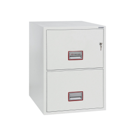 Phoenix FS2272K Vertical Fire File 2 Drawer Key Lock White 525977 F