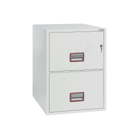 Phoenix World Class 2 Drawer Vertical Fire Rated Filing Cabinet Key Lock 104033 F