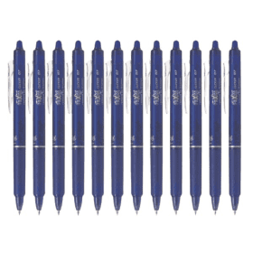 Pilot FriXion Clicker Retractable Rollerball Pen 0.35mm Line Blue 12 Pack 229101203 364540 F