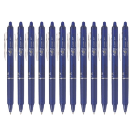 Pilot FriXion Clicker Retractable Rollerball Pen 0.35mm Line Blue 12 Pack 364540 F