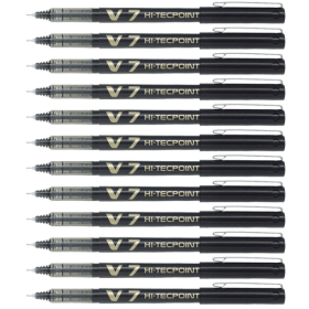 Pilot V7 Hi Tecpoint Ultra Rollerball Pen 0.4mm Line Black 12 Pack 105502 F
