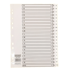 Plastoreg White Index Dividers 20 A Z 00ST4506 599741 F