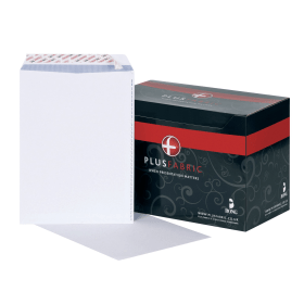 Plus Fabric Envelope Pocket Peel and Seal 120gsm C4 White 250 Pack 122101 F