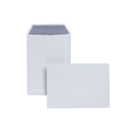Plus Fabric Envelopes Self Seal 120gsm C5 White 250 Pack 154917 F